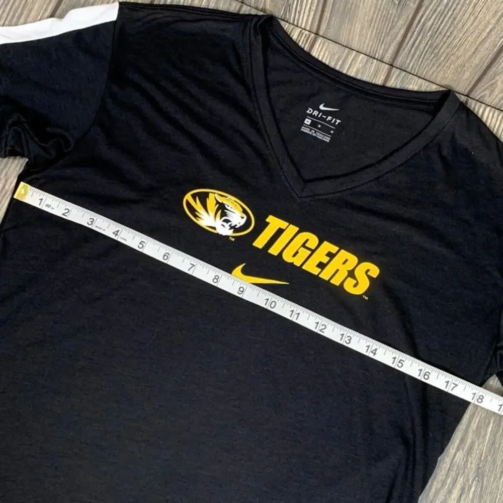 Nike University of Missouri Tigers Womens‎ sport Shirt Med Black Yellow NWT